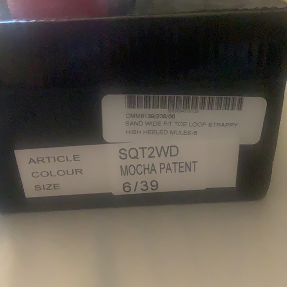 Sand colored wide toe strappy mule sandal - Picture 4 of 6